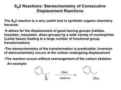S 2 Reactions: Stereochemistry of Consecutive Displacement