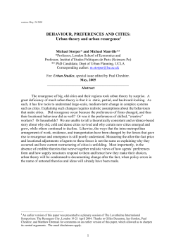 Talk for Resurgent City Symposium