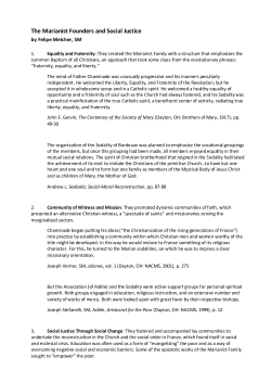 The Marianist Founders and Social Justice