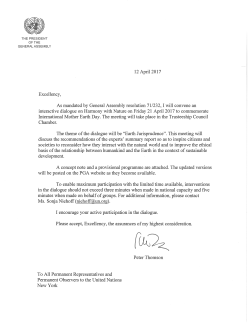 Mother Earth Day - the United Nations