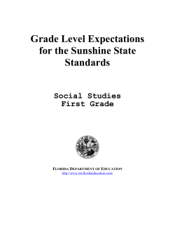 Grade Level Expectations for the Sunshine State Standards