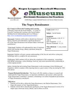 The Negro Renaissance