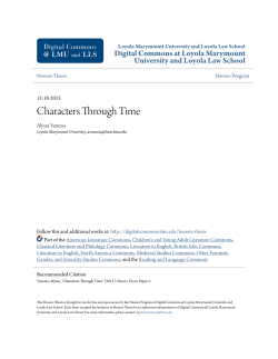 Characters Through Time - LMU Digital Commons