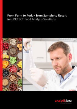 Brochure innuDETECT Food Analysis Solutions