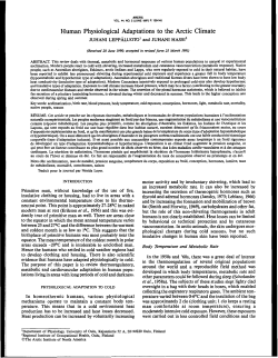 Human Physiological Adaptations to the Arctic Climate