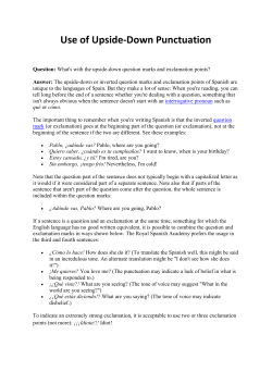Use of Upside-Down Punctuation