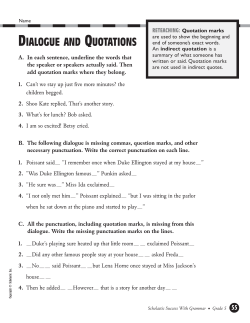 DIALOGUE AND QUOTATIONS