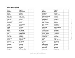State Capital Checklist