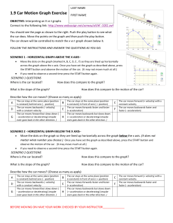 1.9 Car Motion Graph Exercise