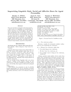 Improvising Linguistic Style: Social and Affective