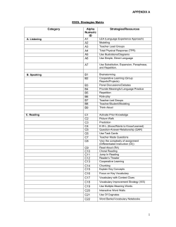 ESOL Strategies Matrix - Bilingual Education and World Languages