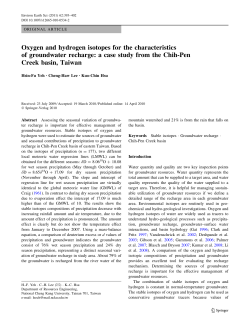 Oxygen and hydrogen isotopes for the characteristics of