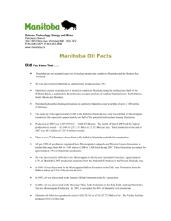 Manitoba Oil Facts