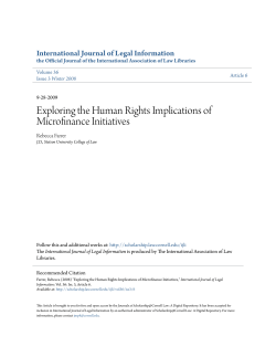 Exploring the Human Rights Implications of Microfinance Initiatives