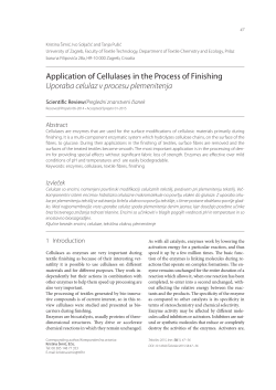 Application of Cellulases in the Process of Finishing