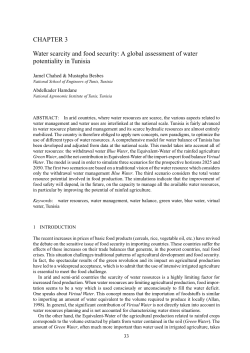 CHAPTER 3 Water scarcity and food security: A global assessment