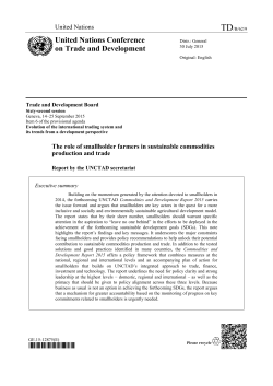 The role of smallholder farmers in sustainable commodities