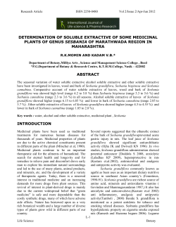 DETERMINATION OF SOLUBLE EXTRACTIVE OF SOME