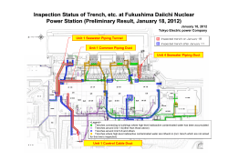Inspection Status of Trench, etc. at Fukushima Daiichi Nuclear