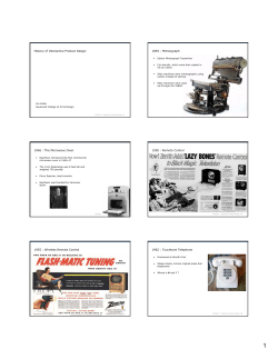 History of Interactive Product Design