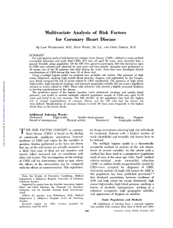 Multivariate Analysis of Risk Factors for Coronary Heart