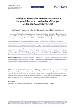 ﻿﻿﻿﻿ChiloKey, an interactive identification tool for the geophilomorph