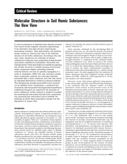 Molecular Structure in Soil Humic Substances: The New View