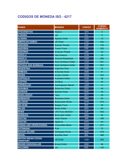 CODIGOS DE MONEDA ISO