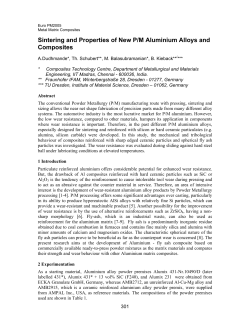 Sintering and Properties of New P/M Aluminium