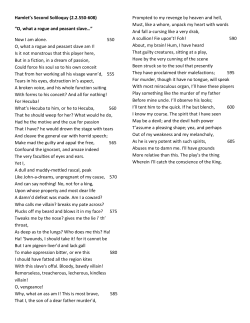 Hamlet`s Second Soliloquy (2.2.550