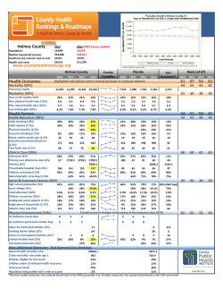 Health Outcomes 61 57 54 52 Heath Factors 54 51 50 45 Holmes