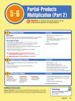 Lesson 5.6 Partial-Products Multiplication (Part 2)