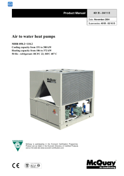 MHR - Air to water heat pumps - C-O-K.ru