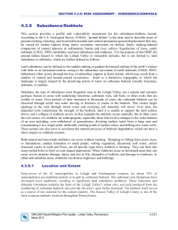 Section 4.3.9 - Subsidence Sinkholes Profile
