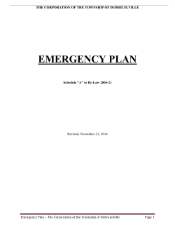 emergency plan - Dubreuilville