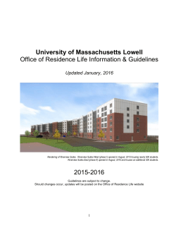Office of Residence Life Guidelines 2015-2016