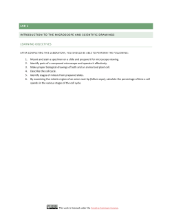 lab 1 introduction to the microscope and scientific