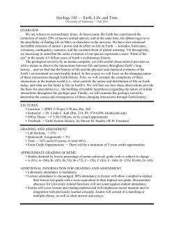 a PDF of a sample Geology 102 syllabus
