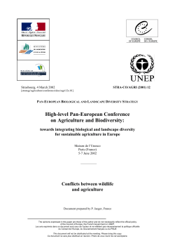 Conflicts between wildlife and agriculture