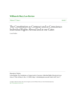 The Constitution as Compact and as Conscience: Individual Rights