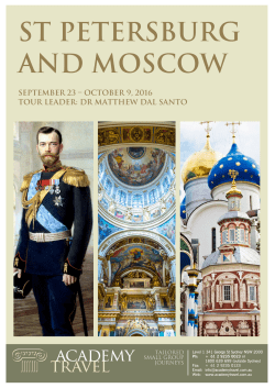 St Petersburg and Moscow
