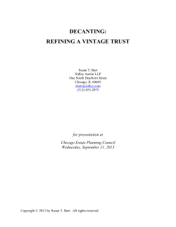 DECANTING: REFINING A VINTAGE TRUST