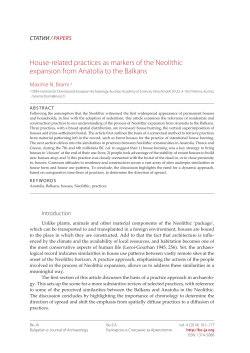 House-related practices as markers of the Neolithic expansion from