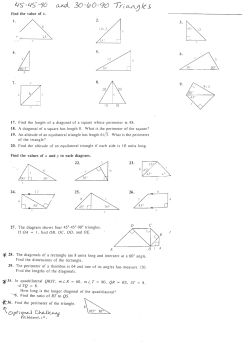 45 45 90 and 30 60 90 triangles