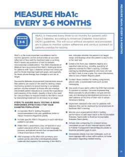 MEASURE HbA1C EVERY 3-6 MONTHS