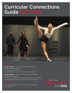 Curricular Connections Guide Fall 2016 - Quick Center