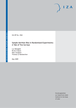 Sample Attrition Bias in Randomized Experiments: A Tale of