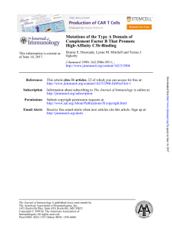 Mutations of the Type A Domain of Complement Factor B That