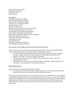 Teleconference Minutes October 18, 2012 9:30