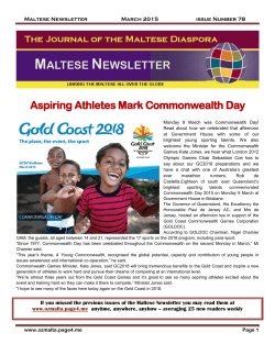 Maltese Newsletter March 2015 issue Number 78